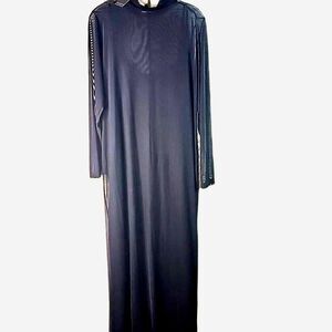 NWT Gown by Eloquii Sheer Cover over Black Tank Style Maxi Dress Size 20